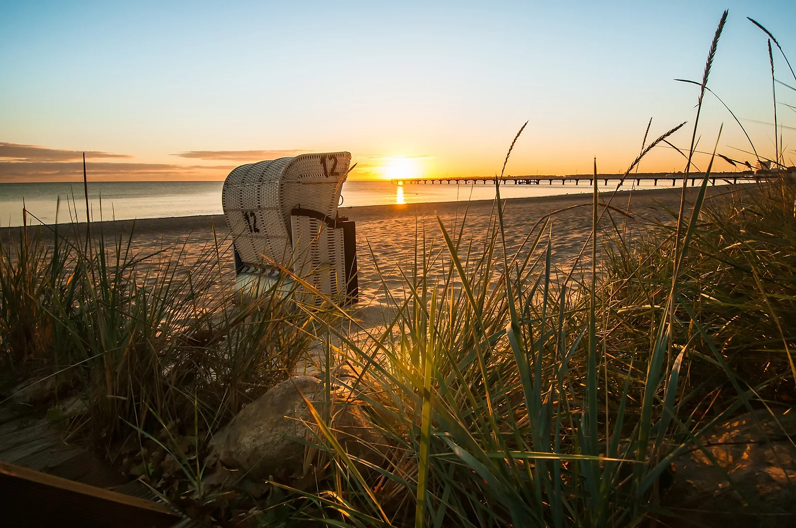 Strandkorb am Strand