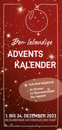 Zu sehen ist das Titelbild des Flyers "Lebendiger Adventskalender 2023"